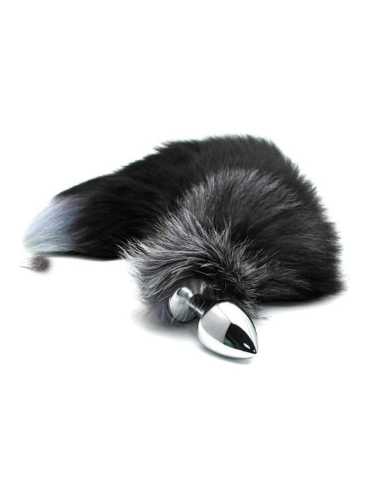 Adrien Lastic Alive Black & White Fox Tail - Anal Plug