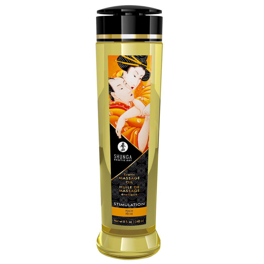 Shunga Erotic Scented Massage Oil - Stimulation Peach