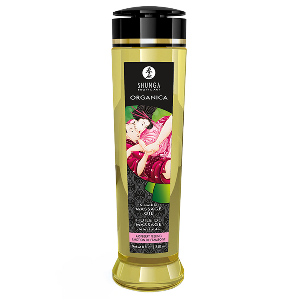 Shunga Organica Kissable Flavoured Massage Oil - Raspberry Feeling