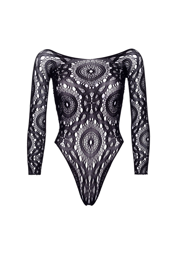 Body Sexy Snap Crotch Thong Back Nero