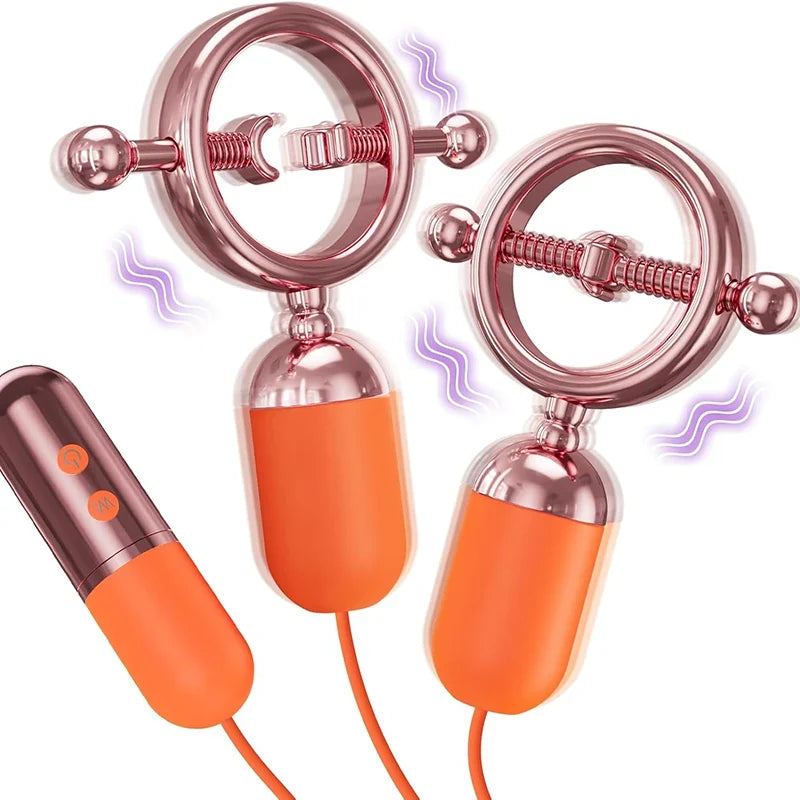 9 Modes Vibrator Nipple Chain