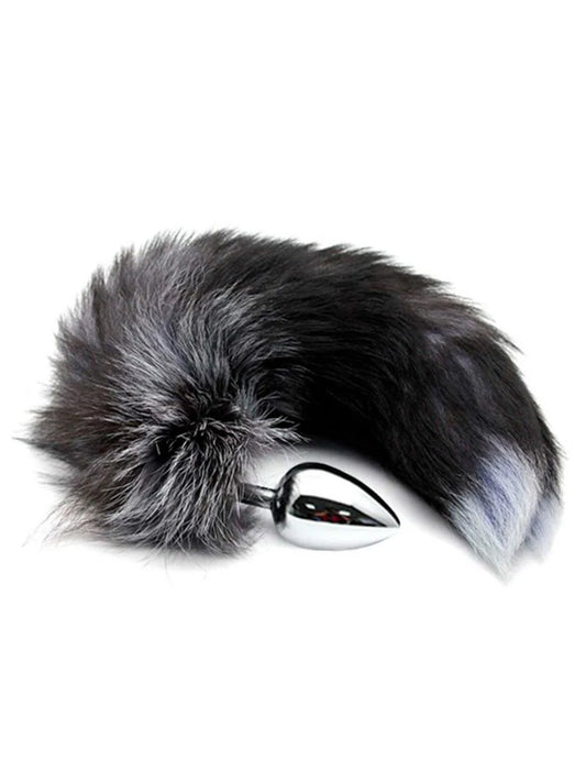 Adrien Lastic Alive Black & White Fox Tail - Anal Plug