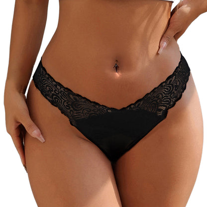 Cerise Open-Rear Criss-Cross Lace Panties