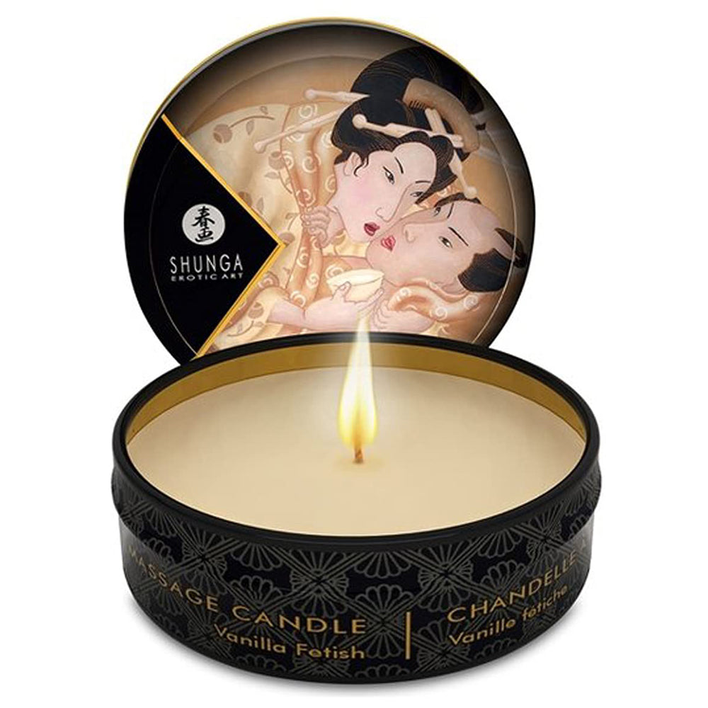 Shunga Mini Scented Massage Candle - Vanilla Fetish