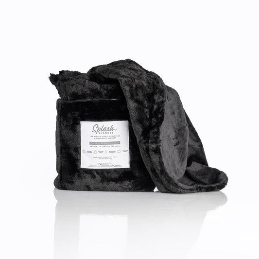 Splash Blanket - Furlush (NON bonded) - Black on Black